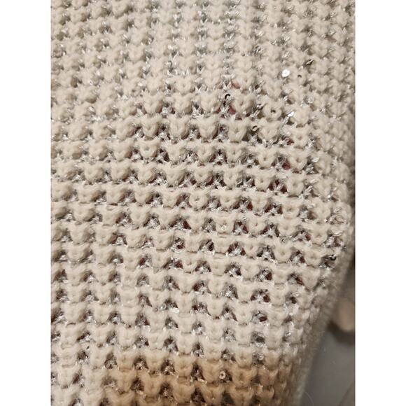 Lane Bryant Sweater Chunky Knit Sz 18-20 Wool Mohair Cream Silver $80 MSRP - Picture 5 of 8